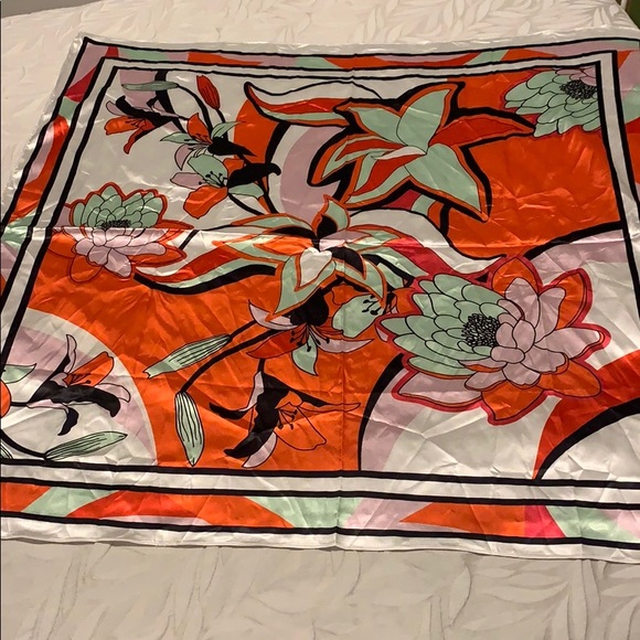 ASOS colourful print silky scarf - Picture 2 of 6